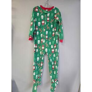 Just One You Carter's 5T Christmas Fleece Footed Sleeper Santa Reindeer Snowman